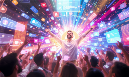 Solo entrepreneur working confidently