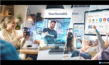 Frustrated business owner at computer